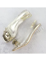 Dámské ažurové sandály béžové model 21904482 - Sabatina