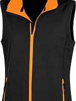 Result R 232F Dámská 2-vrstvá softshell vesta "Printable" 30.232F black/orange