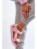 Dámské sandály na platformě Big Star NN274A533 růžové Dámské sandály na platformě Big Star NN274A533 růžové