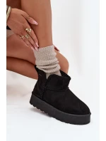 Dámské Sněhule Na Platformě S Prošitím Big Star SS274128 Černé Dámské Sněhule Na Platformě S Prošitím Big Star SS274128 Černé