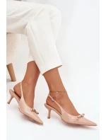 Lakované lodičky na jehlovém podpatku s Nude model 21709635 - Boto