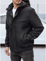 Pánská přechodná bunda černá FashionStreet TX5031 Pánská přechodná bunda černá FashionStreet TX5031