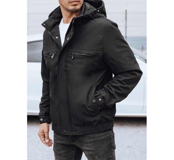 Pánská přechodná bunda černá FashionStreet TX5031 Pánská přechodná bunda černá FashionStreet TX5031
