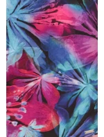 model 21218910 Pohodlné oversize šaty s vázáním na rukávech barevné květy - numoco