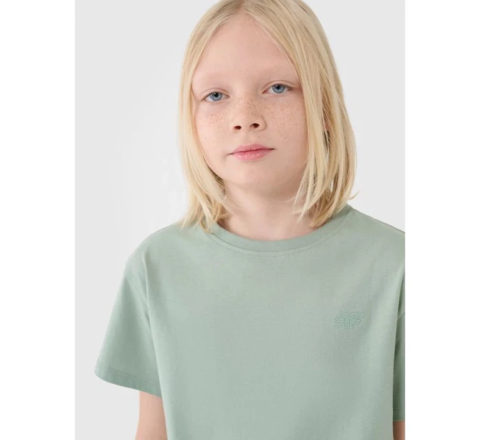 Hladké chlapecké tričko oversize 4F 4FJWSS25TTSHM2324-41S Hladké chlapecké tričko oversize 4F 4FJWSS25TTSHM2324-41S