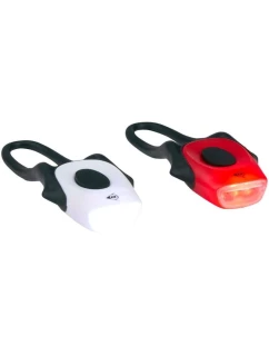 SADA PŘEDNÍCH A ZADNÍCH SILIKONOVÝCH SVĚTEL PRO JÍZDNÍ KOLA DUNLOP PRO