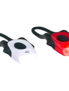 SADA PŘEDNÍCH A ZADNÍCH SILIKONOVÝCH SVĚTEL PRO JÍZDNÍ KOLA DUNLOP PRO