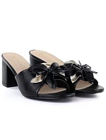 Dámské žabky na s květinou černé model 22116428 - Potocki