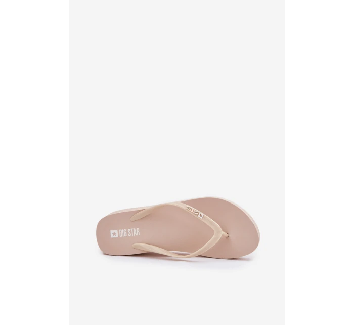 Dámské sandály na klínu Big Star béžové model 21695338 - Big Star Shoes Dámské sandály na klínu Big Star béžové model 21695338 - Big Star Shoes