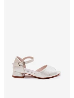 Lesklé Dětské Bílé Sandály model 22147121 - Boto