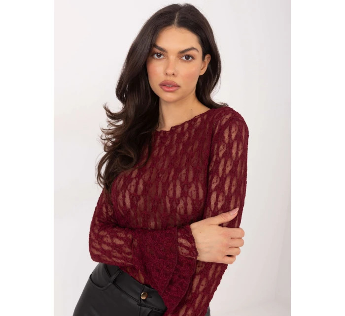 Bluzka IT BZ model 21807968 bordowy - FPrice Bluzka IT BZ model 21807968 bordowy - FPrice