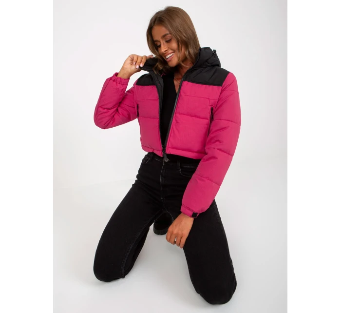 Dámská bunda NM KR D2 3825 73P černá a červená