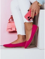 Dámské semišové baleríny s plochým podpatkem GLAMINO fuchsiová FashionStreet ZY0683
