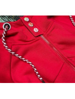 Červená dámská mikina se zipem model 17052706 - LHD