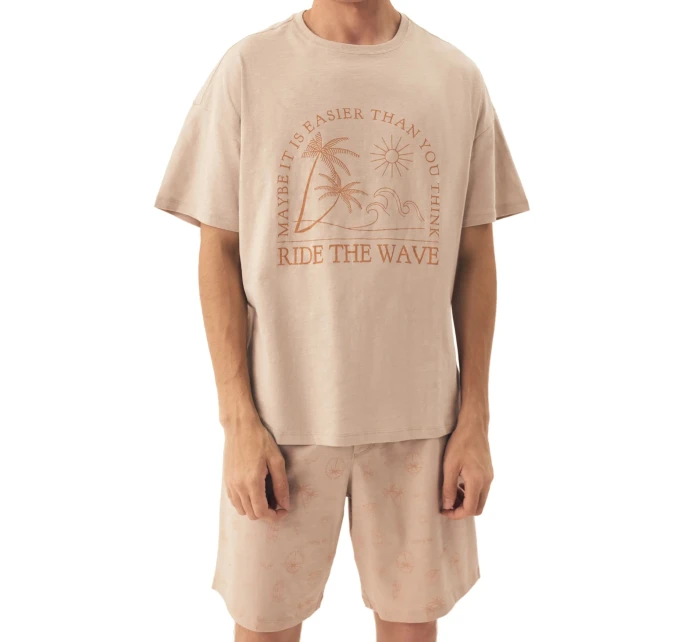 Pánské pyžamo 42604 Sand - HENDERSON