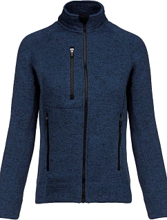 Kariban K 9107 Dámská melanžová pletená fleecová bunda 20.9107 navy melange