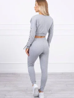 Sada s ozdobnými model 18746072 šedá - K-Fashion