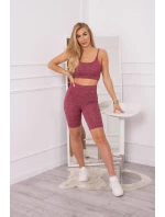 Sportovní set top + legíny růžová Sportovní set top + legíny růžová