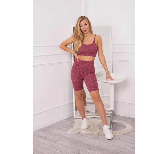 Sportovní set top + legíny růžová Sportovní set top + legíny růžová