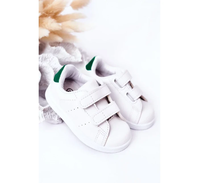 Dětské Tenisky Se Suchým Zipem Bíle-Zelené California Dětské Tenisky Se Suchým Zipem Bíle-Zelené California