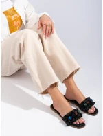 Klasické nazouváky dámské černé bez podpatku Klasické nazouváky dámské černé bez podpatku