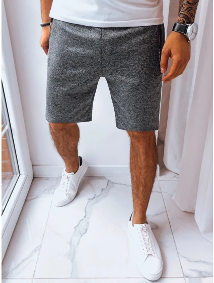 Pánské tmavě šedé teplákové šortky Dstreet model 21968848 - FashionStreet