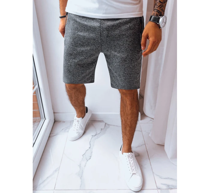 Pánské tmavě šedé teplákové šortky Dstreet model 21968848 - FashionStreet