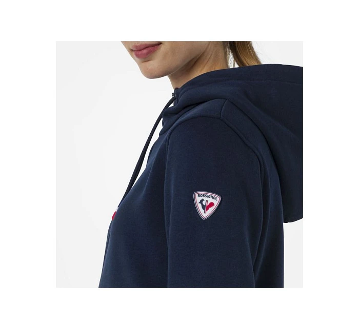 Rossignol mikina W LOGO SWEAT FZ HOOD FL námořnická modrá