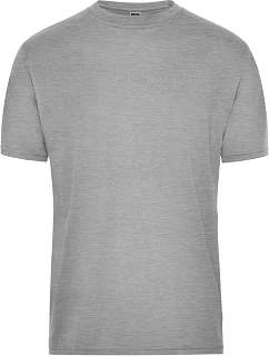 Daiber JN 1808 Pánské pracovní tričko z bio bavlny - Solid 02.1808 grey heather