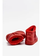 Dětské sněhule s kožešinou Červené model 21605368 - Boto