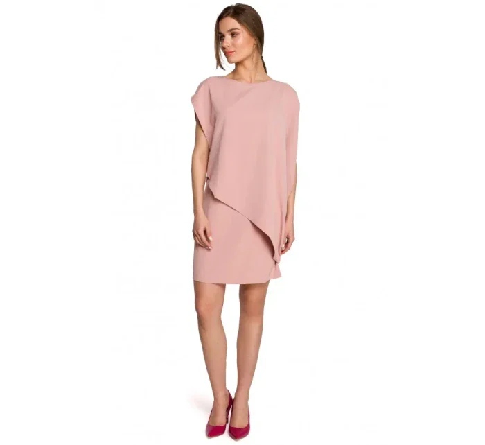 šaty pudrové model 18003482 - STYLOVE šaty pudrové model 18003482 - STYLOVE