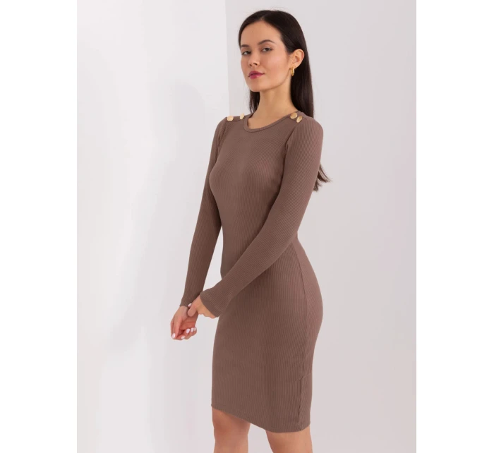 Dámské šaty RV SK model 21780741 Hnědá - FPrice