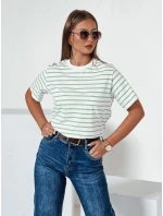 Dámské pruhované tričko RILANT zelené FashionStreet RY2563