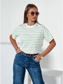 Dámské pruhované tričko RILANT zelené FashionStreet RY2563