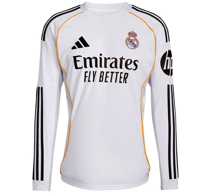 Pánské tričko adidas Real Madrid 25/26 Home s dlouhým rukávem bílé JN8884 pánské