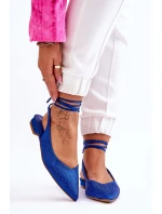 Vázané Baleríny S Modre model 21612808 - Boto