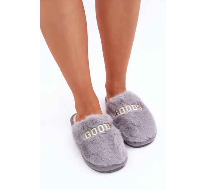 Dámské Pantofle S Kožíškem A Šedé model 21681746 - Boto Dámské Pantofle S Kožíškem A Šedé model 21681746 - Boto