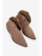 Nazouvací dámské kovbojky z přírodního semiše béžové Beretta Nazouvací dámské kovbojky z přírodního semiše béžové Beretta