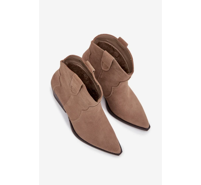 Nazouvací dámské kovbojky z přírodního semiše béžové Beretta Nazouvací dámské kovbojky z přírodního semiše béžové Beretta