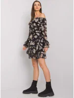 Šaty DHJ SK 15015.56P černá a béžová