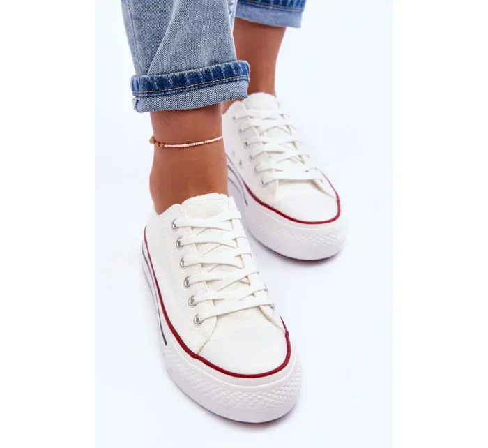 Nízké klasické tenisky na platformě Bílé Jazlyn Nízké klasické tenisky na platformě Bílé Jazlyn