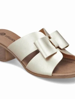 Dámské zlaté kožené žabky Remonte R8759-90