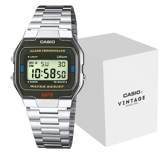 CASIO A163WA-1QES Unisex hodinky + BOX CASIO A163WA-1QES Unisex hodinky + BOX