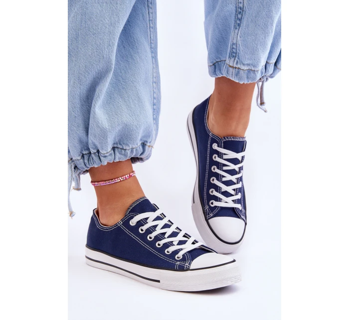 Klasické nízké dámské tenisky námořnická modrá Vegas Klasické nízké dámské tenisky námořnická modrá Vegas