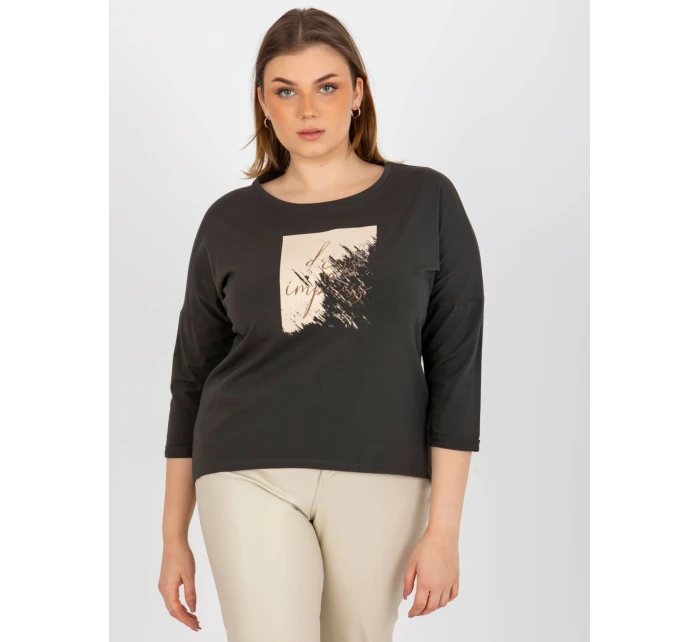 Dámská halenka RV BZ 8484.15P tmavá khaki - FPrice