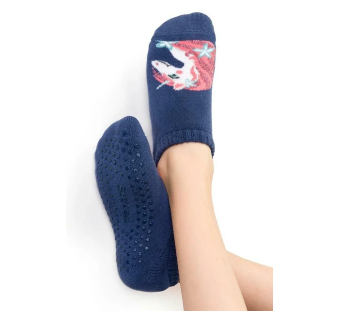 DĚTSKÁ FROTÉ OBUV S ABS 134 DENIM 32-34