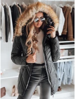 Dámská prošívaná zimní bunda SOLARIS černá FashionStreet TY4007 Dámská prošívaná zimní bunda SOLARIS černá FashionStreet TY4007