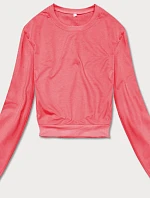 Dámská tenká krátká mikina korálová (8B938-37)