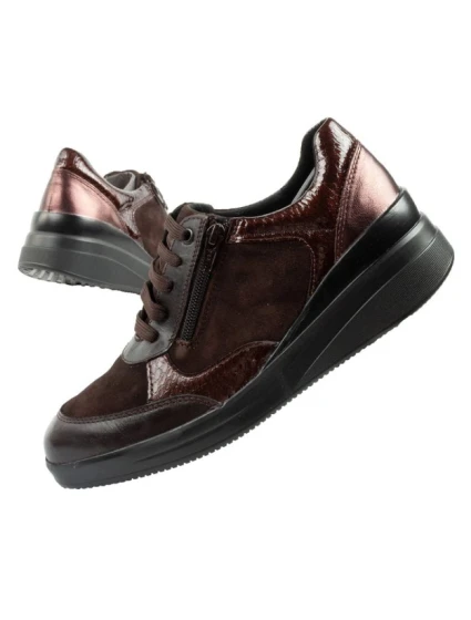 Scholl Emma Laces dámské sportovní kožené hnědé dámské platformy Scholl Emma Laces dámské sportovní kožené hnědé dámské platformy