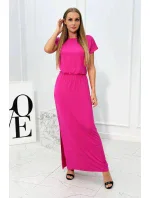 Viskózové šaty s kapsami fuchsie Viskózové šaty s kapsami fuchsie